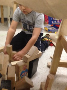 exploring balance while building this structure using many different shapes