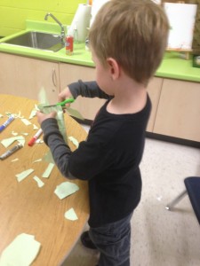 great fine motor practise cutting out "food for our movie theatre"