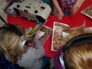 Enjoying our new listening  centre