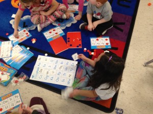 alphabet bingo -"Who has the letter 'y?" 