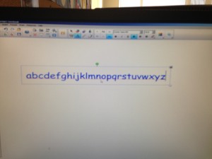 I wrote the whole alphabet on the computer!