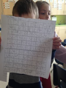 " I made a calendar all the way to 100!"