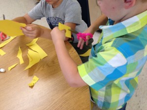 Fine motor- cutting lots of little pieces