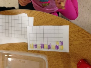 making an 'ab' pattern with grid paper