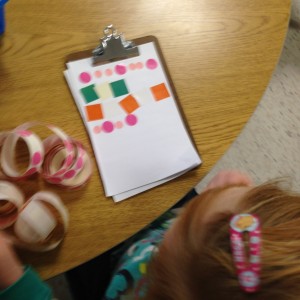 Making lots of patterns with stickers