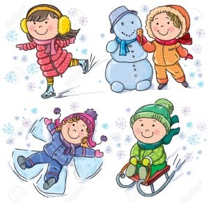 24440337-Winter-kids-Contains-transparent-objects--Stock-Vector-winter-snow-children